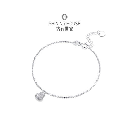 【实心款】【 玲珑宝葫 】钻石世家 玲珑宝葫系列 18K金葫芦镶钻项链 18K金葫芦镶钻戒指 18K金葫芦镶钻手链【单吊坠，上图仅为搭配示意】不支持无理由退换货 预计3-5天发货 商品图9