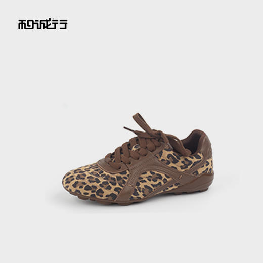 和诚行2025秋季新款复古韩系豹纹元素德训女式休闲鞋0930264 商品图1