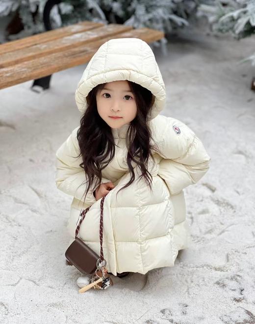 亲子款｜Moncl！Glareins 小香风拼接织带连帽羽绒服 商品图1