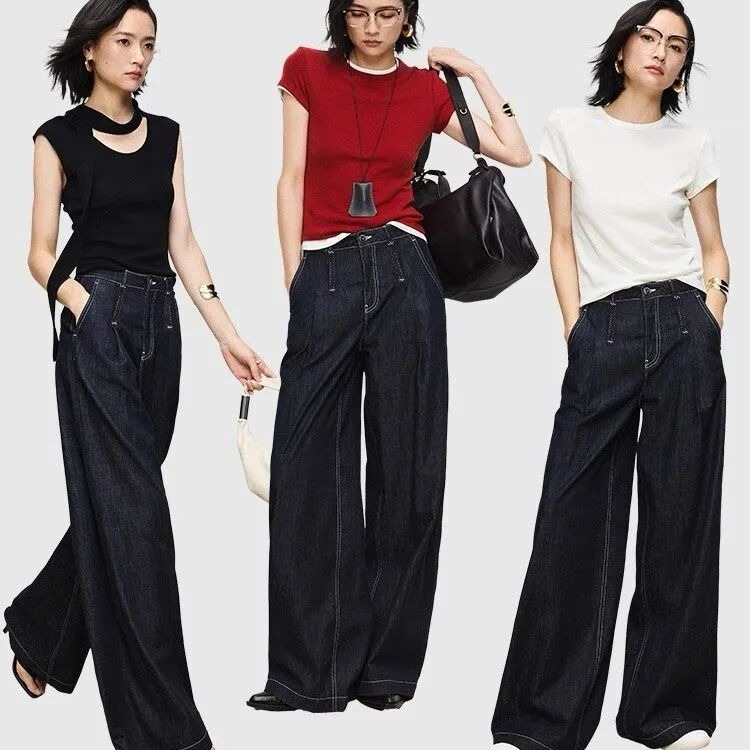 （3-7发货）格桑米Gesamy夜幕明线牛仔裤，视觉魔法线!这条牛仔裤能颠覆刻板印象，史诗级藏肉显瘦