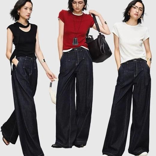 格桑米Gesamy夜幕明线牛仔裤 | 视觉魔法线!这条牛仔裤能颠覆刻板印象，史诗级藏肉显瘦 商品图0