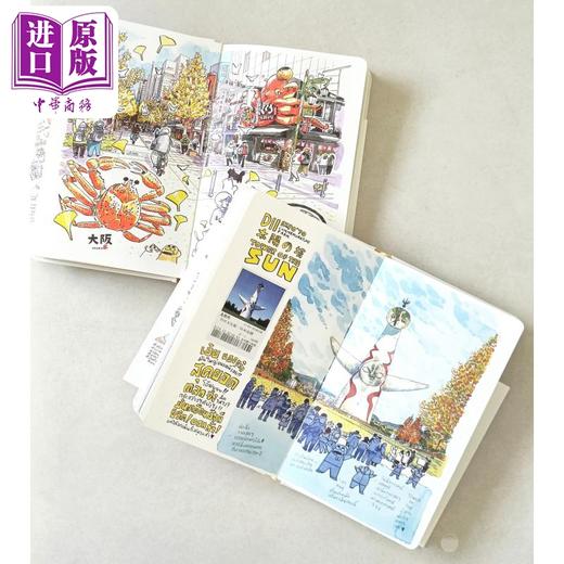 预售 【中商原版】Sasis Sketch Book: Japan Diary 6 OSAKA 进口艺术 Sasi的手帐书 日本旅行06 大阪 作者亲签 含书签赠完即止 商品图2