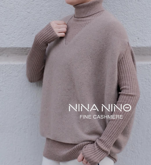 旅行轮廓套衫 坎袖背心马甲 灰色 驼色 商品图2