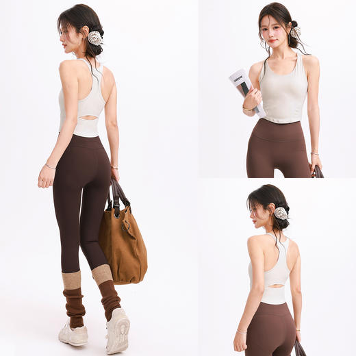 跃牌【禅语梵心】裸感圆领美背速干运动内衣女防震跑步文胸健身瑜伽服背心WX5660 商品图4