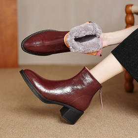 【预售5天】舒适保暖羊羔毛雪地靴女新款冬季加绒厚毛百搭短靴ASN&2250