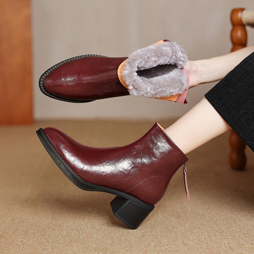 【预售5天】舒适保暖羊羔毛雪地靴女新款冬季加绒厚毛百搭短靴ASN&2250 商品图0