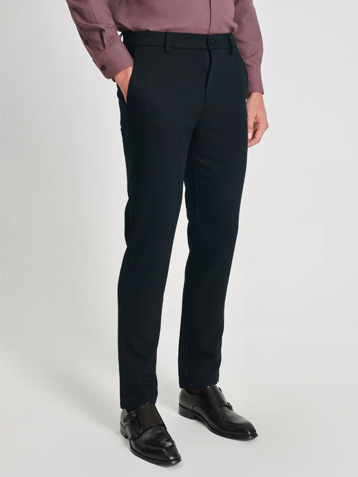 callisto星空蓝羊毛混纺休闲裤 商品图3