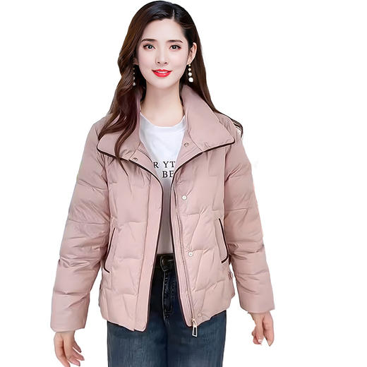 QYMYJ-25XYY15-Y时尚羽绒服2025年冬季新款洋气女装翻领短款白鸭绒短款羽绒服外套 商品图4