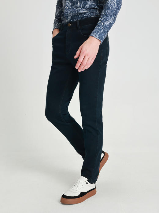 callisto星空蓝长绒棉牛仔裤 商品图3