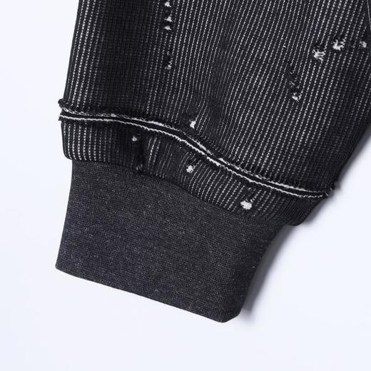 SDSA男士秋冬新款痞帅男装时尚韩版磨破撞色圆领卫衣百搭套头上衣 商品图3