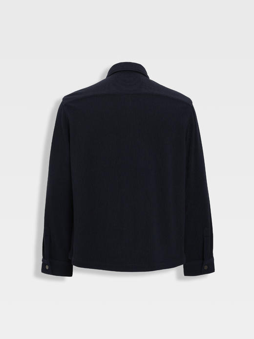 callisto星空蓝莫代尔混纺衬衫款外套 商品图1