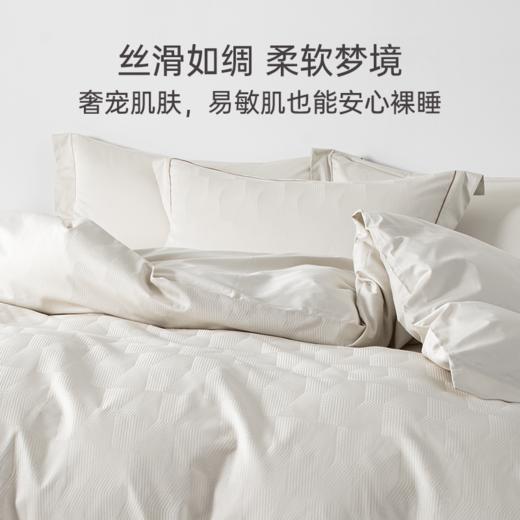 2025年秋冬新款雅芳婷全棉贡缎四件套纯棉肌理床笠款被套轻奢套件 商品图3