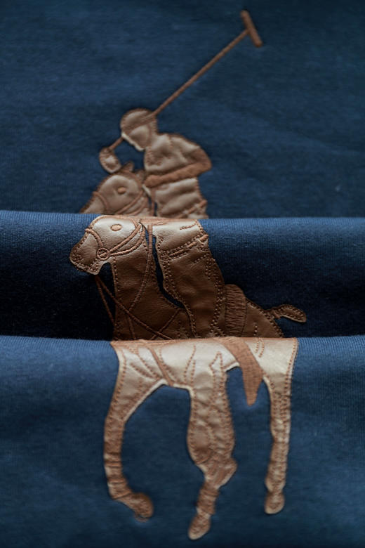 复古皮标连帽衫，加厚又加绒。连帽设计牛皮图案嵌花卫衣C102860 商品图11