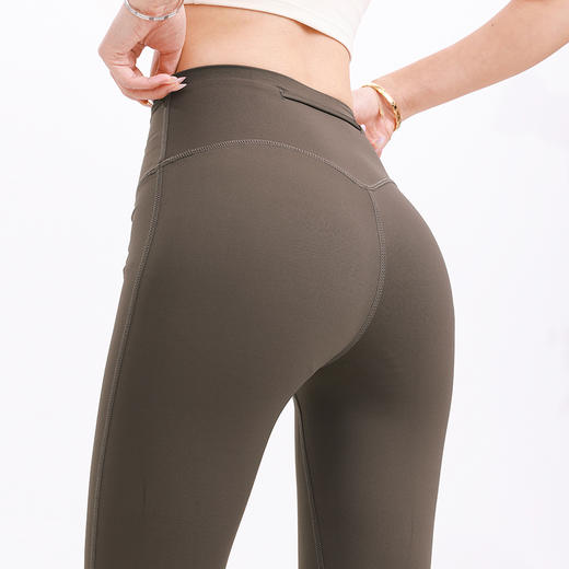 跃牌【禅语梵心】高腰收腹运动喇叭裤无痕防卷边抽绳长裤女跑步显瘦健身裤瑜伽裤CK3460 商品图4