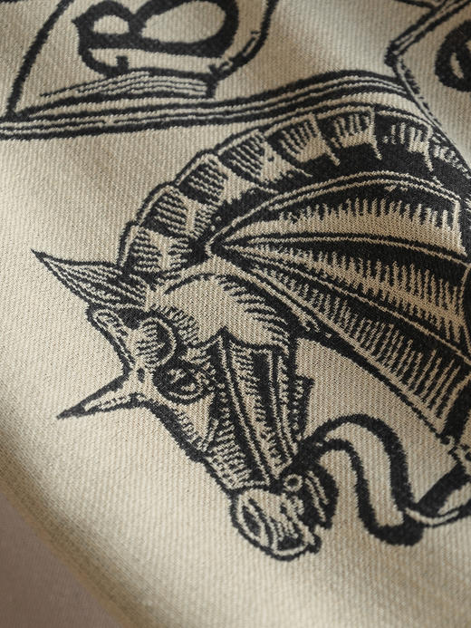 WJ07-巴宝莉 马术骑士徽标 双面 羊绒提花 绒线围巾 女款 （QZ*MM） 商品图7