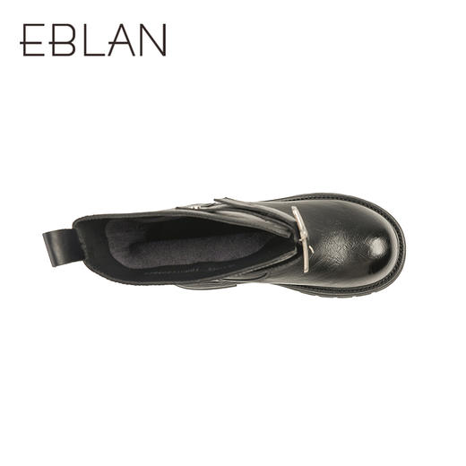 伊伴冬季百搭经典色质感金属扣短靴休闲中短靴B25505310 商品图2