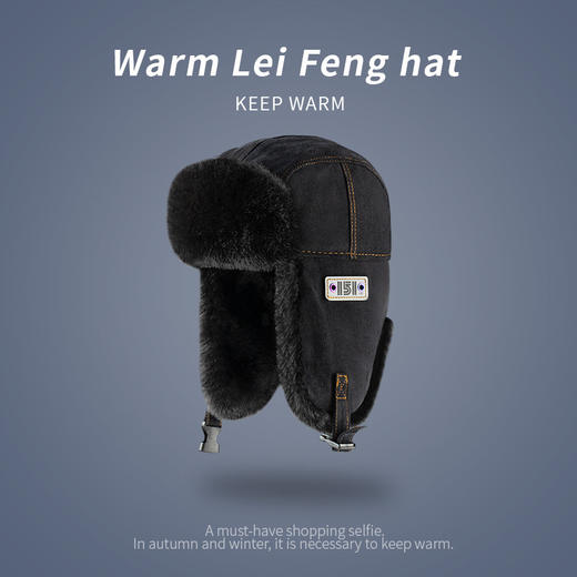 【冬季骑行保暖护耳神器】电动车防风头套 加绒加厚防寒雷锋帽女士保暖帽 商品图6