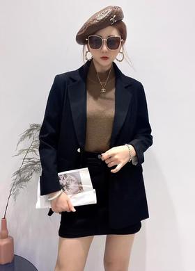 L5882#翻领气质显瘦复古休闲时尚西装外套