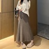 慵懒风鱼尾裙女秋冬百搭高腰显瘦垂坠感a字一步包臀半身中长裙子秋冬季加厚半身裙子 商品缩略图8