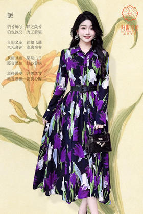 SZ3S79 凝夜紫衬衫连衣裙《谖》-