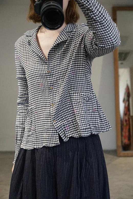 Maku棉刺绣格纹衬衣 商品图1