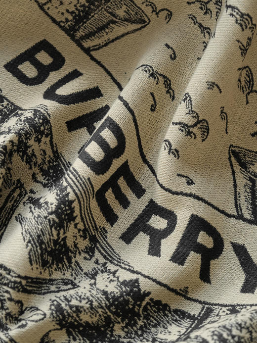 WJ07-巴宝莉 马术骑士徽标 双面 羊绒提花 绒线围巾 女款 （QZ*MM） 商品图8