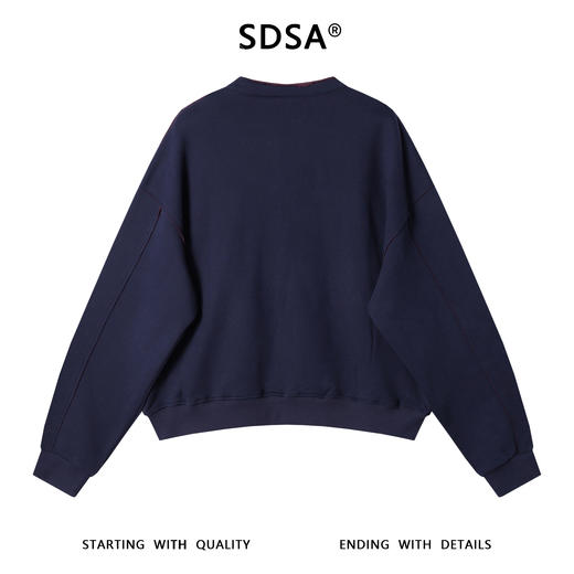 WT268SDSA秋冬新款痞帅男装韩版潮牌裁剪拉链圆领开衫卫衣外套百搭时尚 商品图5