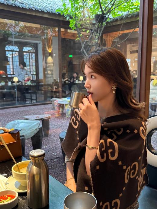 WJ09-古驰 双G双面提花 羊毛真丝 绒线围巾 男女同款情侣款 （QZ*MM） 商品图1