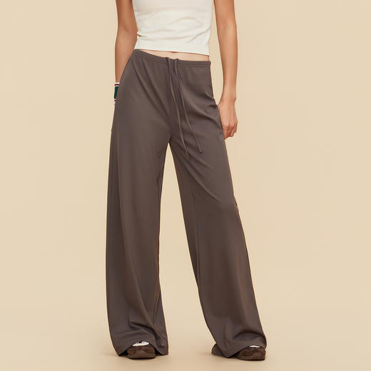 【限时秒】YOGACODE【火树银花系列】宽松运动长裤女垂感显瘦遮肉休闲裤舒适直筒阔腿裤DWL116046 商品图3