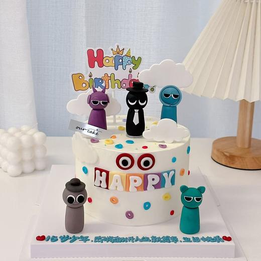 节奏盒子卡通玩偶蛋糕-低糖处理无添加 商品图1