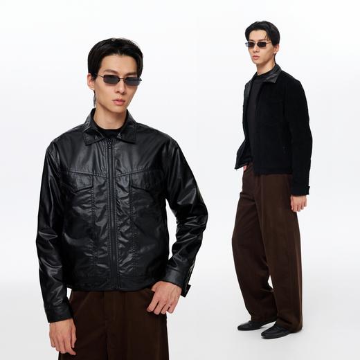 oneup男式灯芯绒油蜡感双面穿夹克 商品图0