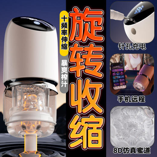 主动点旋转夹吸强震飞机杯（解放双手 送固定吸盘） 商品图1