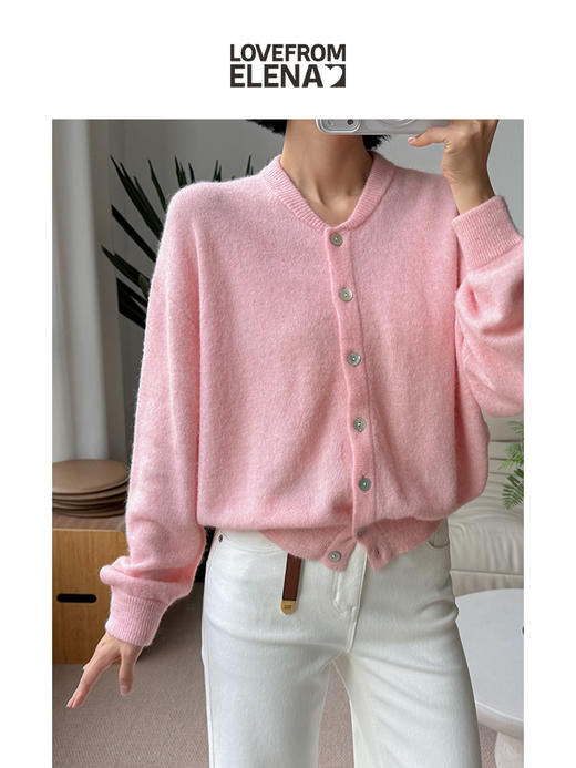 法牌Americ@nVintage代工 羊驼绒混纺针织开衫 商品图6