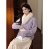 鹿向南「蝶影栖香」紫色长袖针织毛衣女秋冬小众宽松慵懒感上衣 商品缩略图4