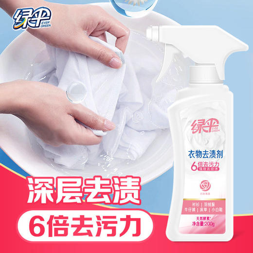 绿伞衣物去渍剂200g瓶去油去污小白鞋去黄衣领强力洁净油渍净 商品图4