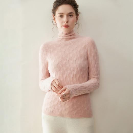 「高货rg」全新升级【铂金会员514/天猫699/差价185】(13513)洛诗琳气质软糯羊绒衫2025秋冬纯色宽松堆堆领针织上衣女 商品图1