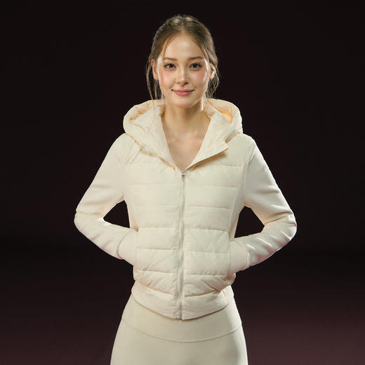 Ariseism 美式复古连帽拼接羽绒服女冬季新款保暖外套 商品图0