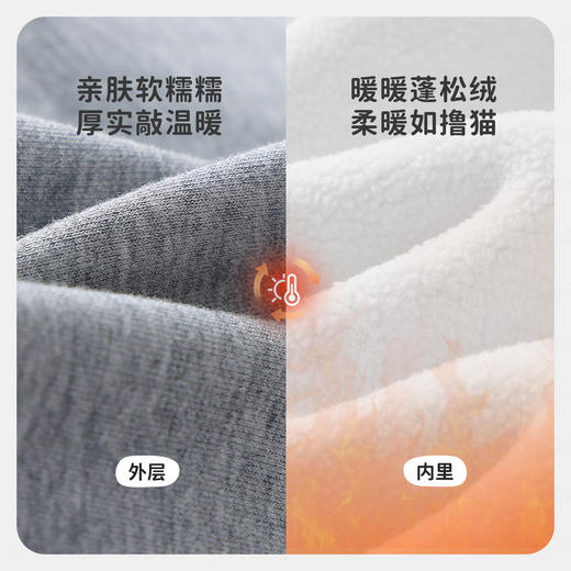 【加绒两件套】【90-140】【MQDmini】男童冬款加绒卫衣卫裤保暖套装 商品图5
