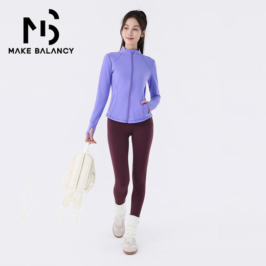 Makebalancy/慕柏郦保暖秋冬休闲长袖立领运动外套显瘦女10007 商品图7