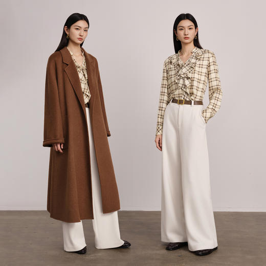 BSJ【严选】蒋欣代言伊芙丽小立领浪漫荷叶边衬衫百搭小上衣女2025冬季新款1GA922671 商品图1