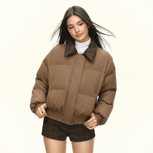 Ariseism 美式复古翻领羽绒服女冬季新款保暖外套 商品图1