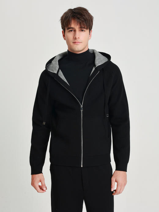 callisto黑色抽绳连帽开衫 商品图2