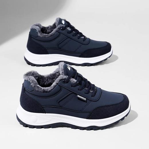 回力男鞋2025秋冬新款运动鞋加厚加绒休闲鞋防泼水皮面中老老人鞋 商品图6