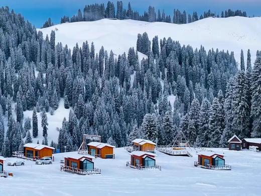 冬天的北疆美哭！娃说比夏天震撼！【雪域北疆·蓝调伊犁寒假亲子营】精品小团，1家1越野车，住库尔德宁雪景木屋，寻赛里木湖蓝冰秘境，畅滑4S级国际雪场，看冰雪大世界~早鸟立减1000！ 商品图1