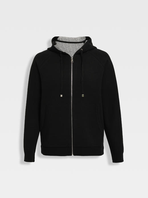 callisto黑色抽绳连帽开衫 商品图0