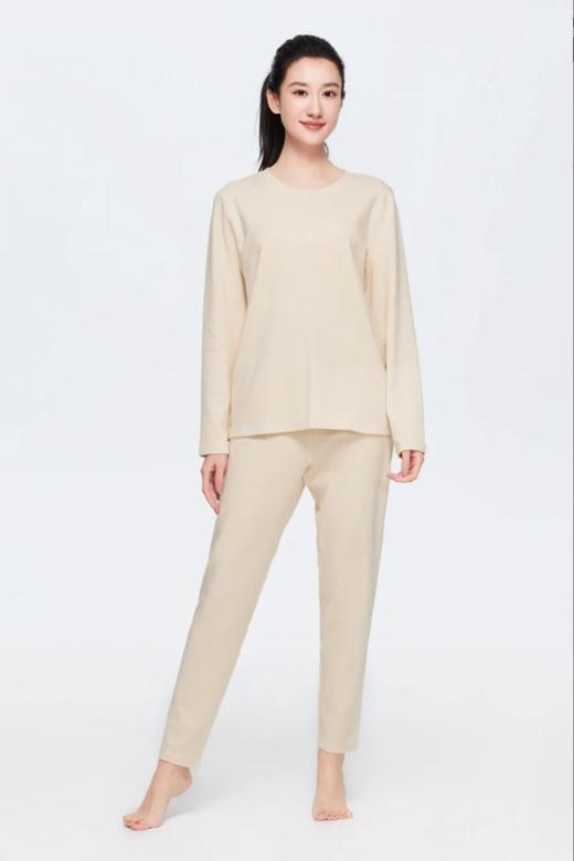 【素道】有机棉 男士内衣套装 女士内衣套装 秋衣秋裤  秋冬保暖 舒适 无荧光剂 无染色 无静电[漳州仓] 商品图3
