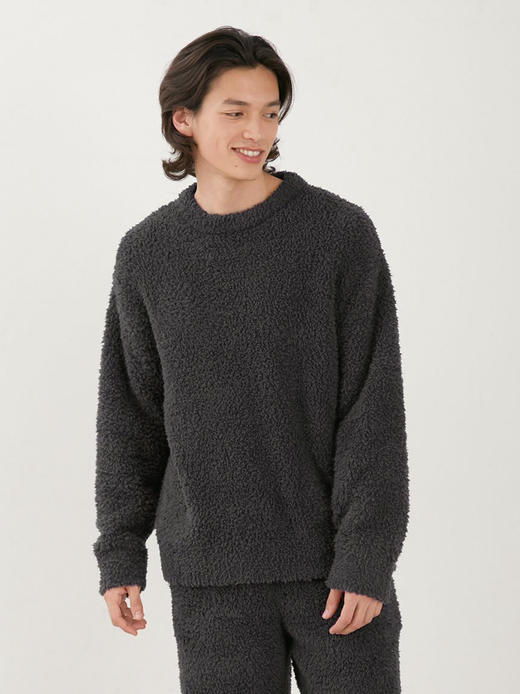 官网899！GP家 情侣软绵绵半边绒保暖长袖长裤家居服套装 秋冬男睡衣睡裤月子服女 商品图2