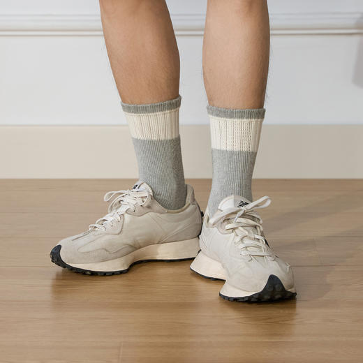 5双39.9包邮！优家棉袜中筒袜 男女同款39（胖脚）-44码可穿 情侣休闲运动袜 商品图0