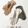 秋冬手套男德绒女款手套保暖加绒露指可触屏手套骑行半圆腕口时尚韩版手套秋冬保暖防风手套 商品缩略图0