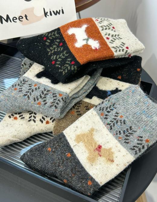 19.9/8双 高克重费尔岛小狗袜中筒袜不能错过的秋冬袜子 商品图9